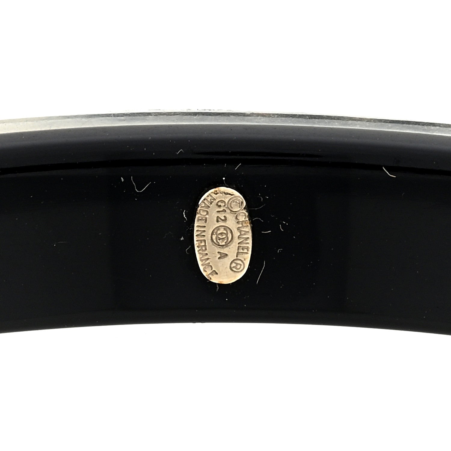 Chanel Resin Pearl CC Bangle Black 3 of 3