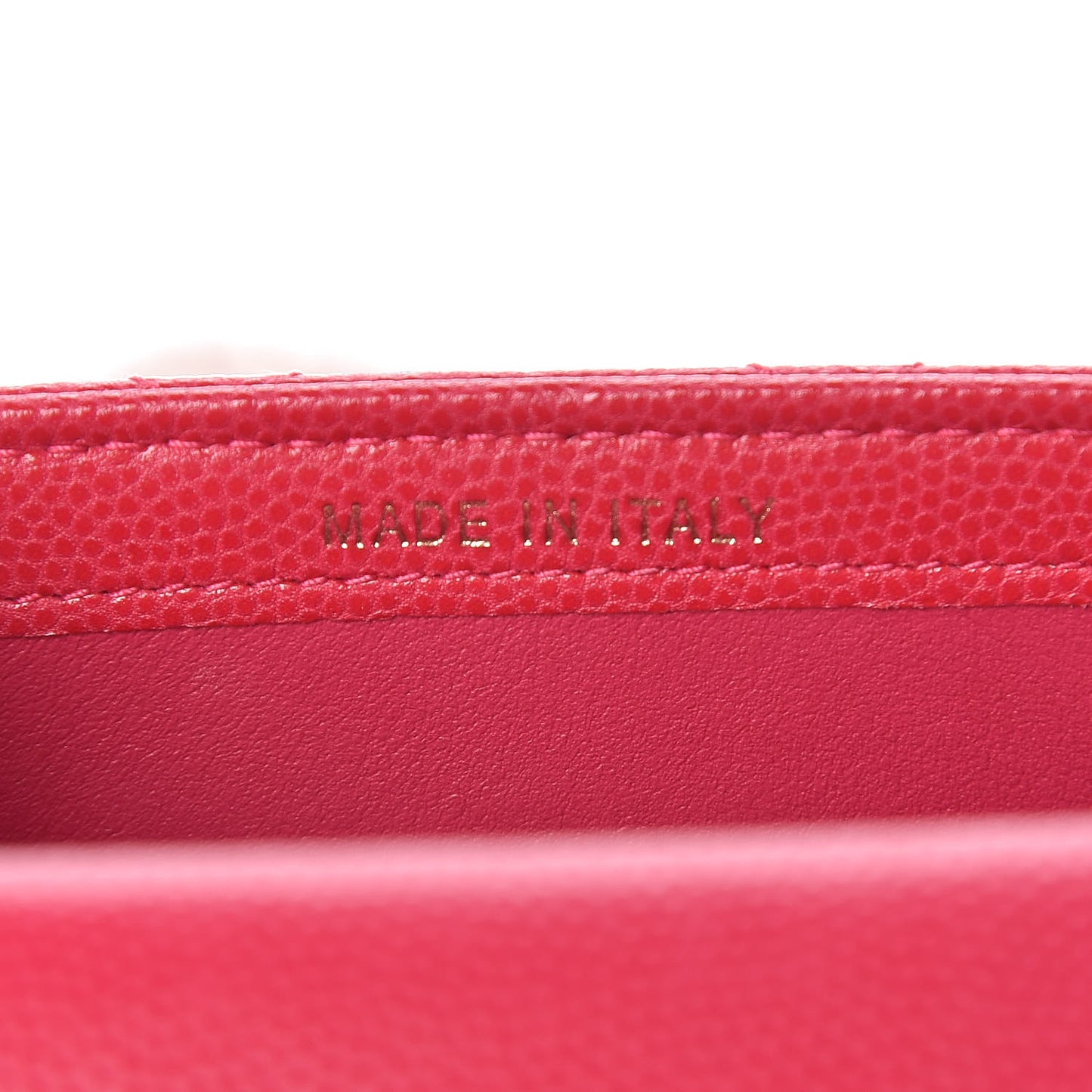 Caviar Quilted Golden Class Phone Holder Fuchsia
