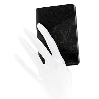 Louis Vuitton Ostrich Crocodile Pocket Organizer Black 2 of 6