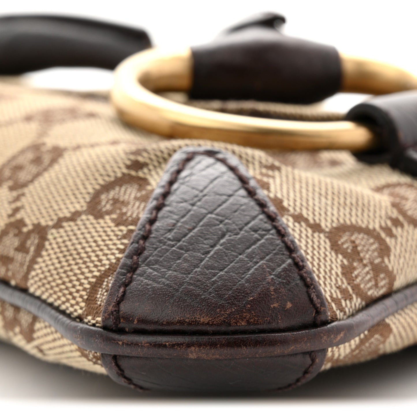 Monogram Horsebit Clutch Dark Brown