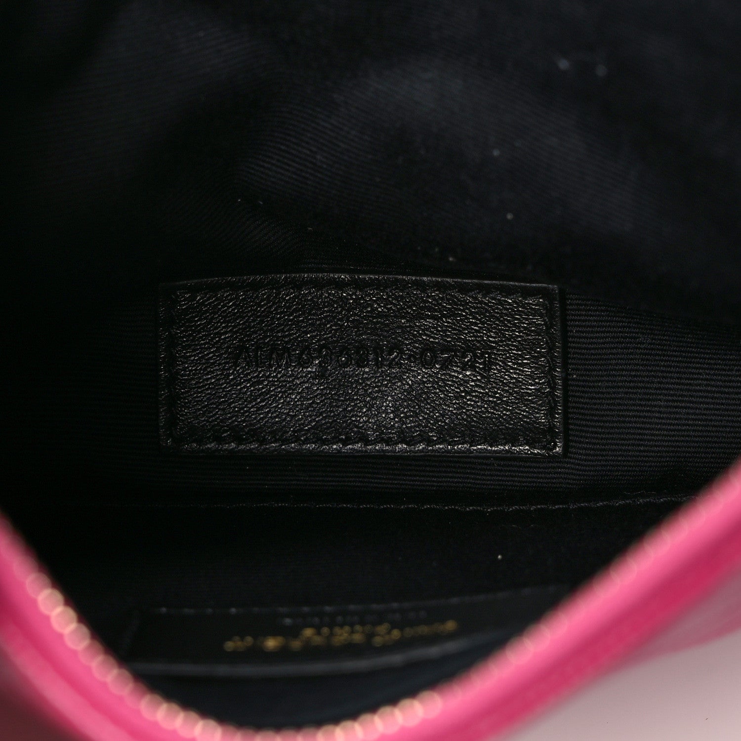 Saint Laurent Grain De Poudre Chevron Monogram Bill Pouch Fuxia Couture 7 of 7