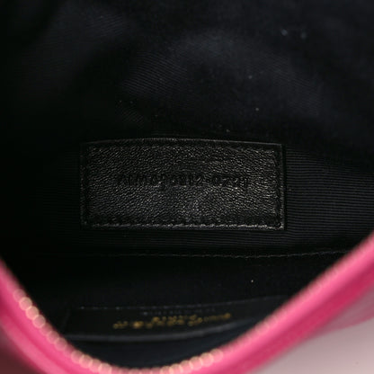 Saint Laurent Grain De Poudre Chevron Monogram Bill Pouch Fuxia Couture 7 of 7