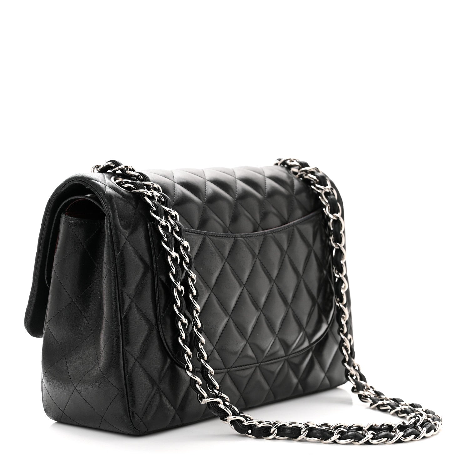 Chanel Lambskin Quilted Jumbo Double Flap Black 3 of 10