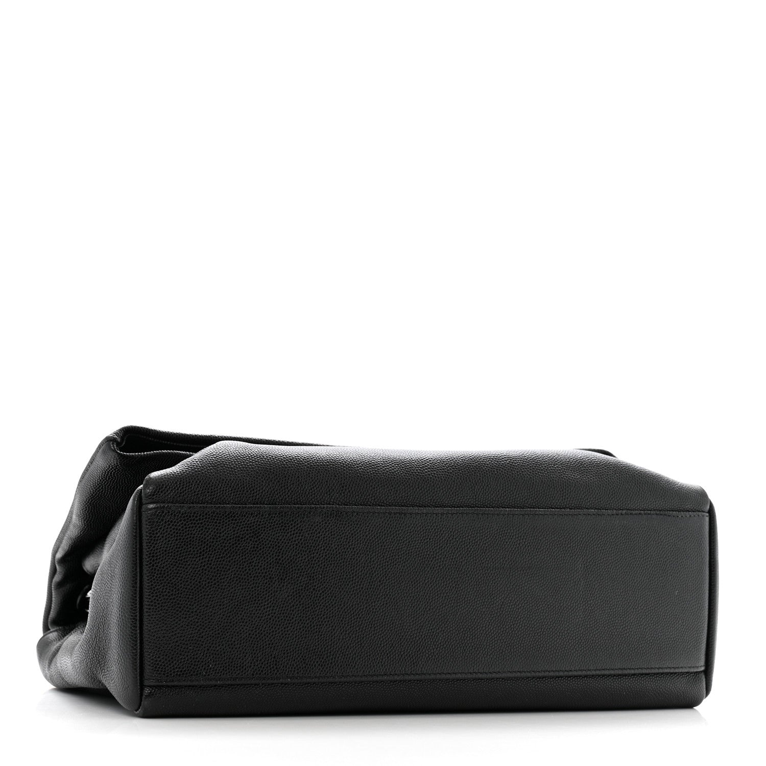 Saint Laurent Grain De Poudre Medium West Hollywood Monogram Fold-Over Black 4 of 14