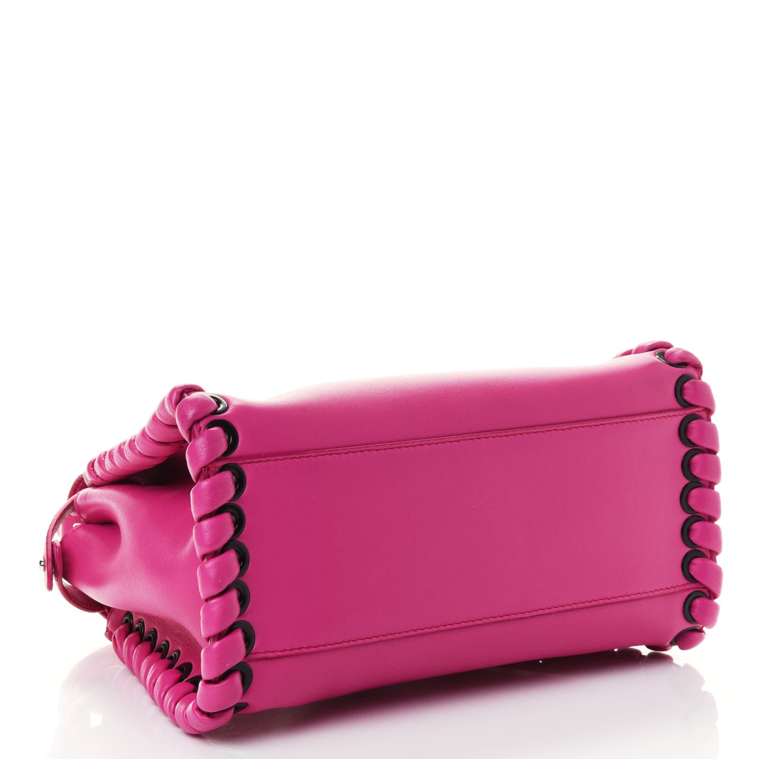 Fendi Nappa Lace Up Mini Peekaboo Iconic Satchel Geranio 3 of 4