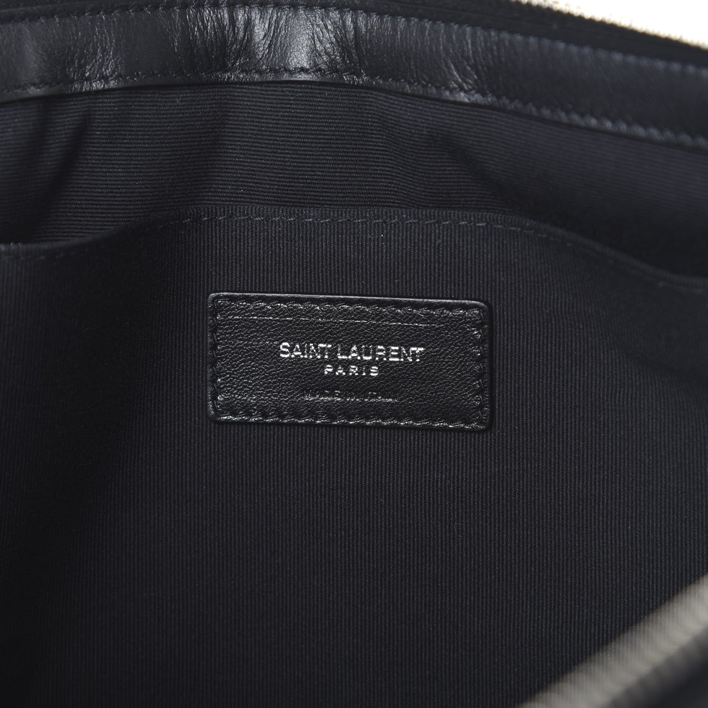 Calfskin Matelasse Chevron Monogram Document Holder Black