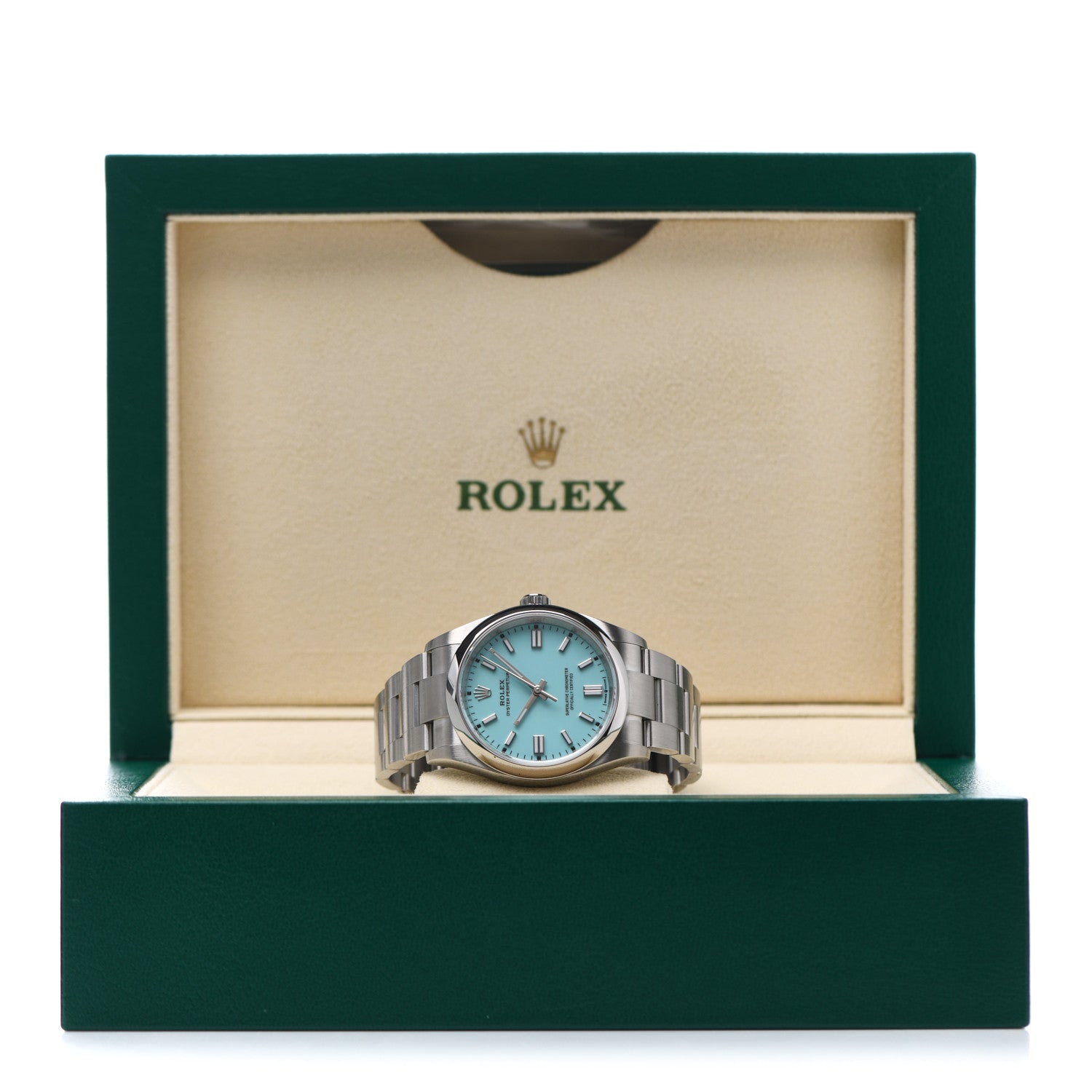 Rolex Stainless Steel 36mm Oyster Perpetual Watch Turquoise 126000 5 of 5