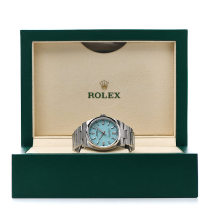 Rolex Stainless Steel 36mm Oyster Perpetual Watch Turquoise 126000 5 of 5
