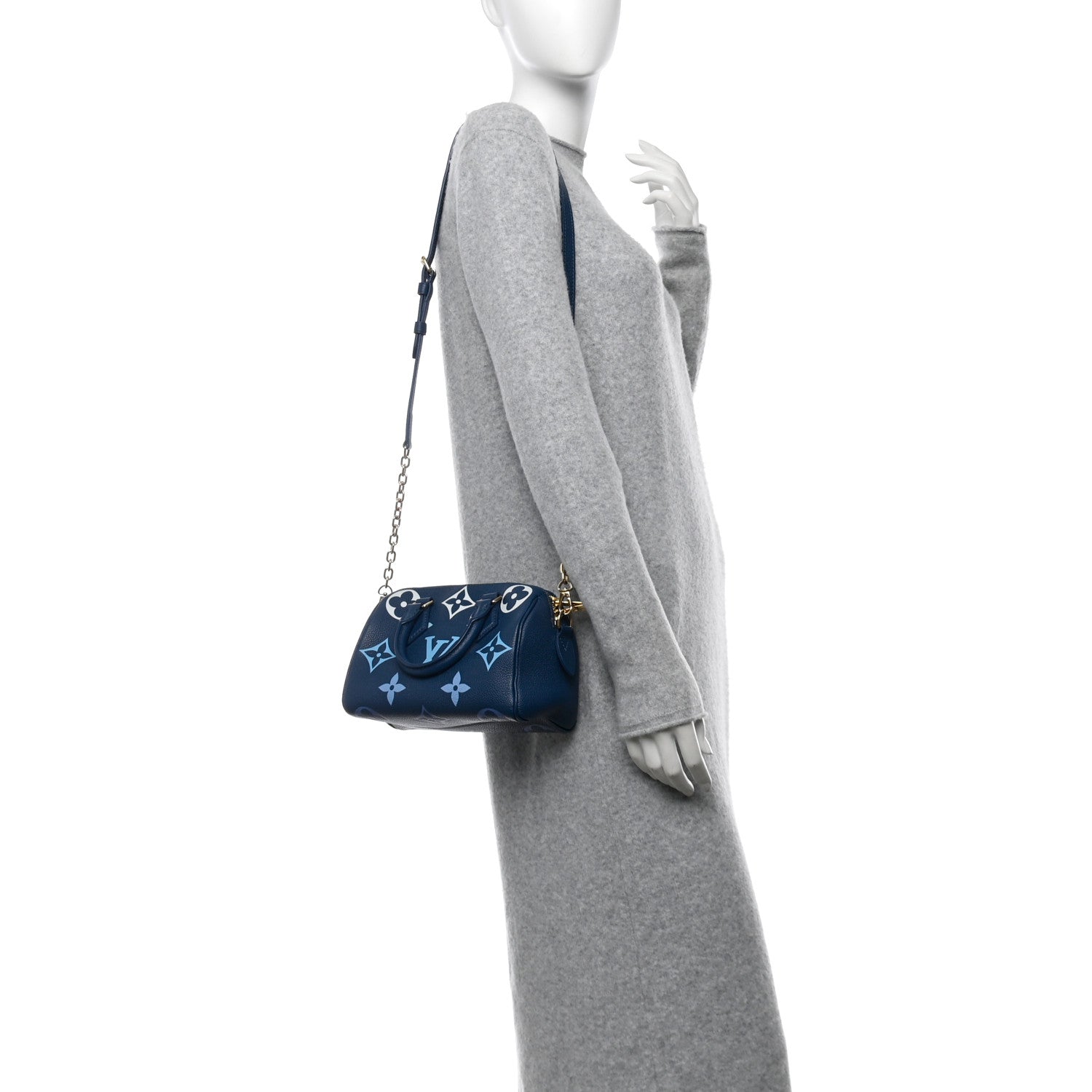 Louis Vuitton Empreinte Monogram Giant Speedy Bandouliere 20 Degrade Blue 2 of 9