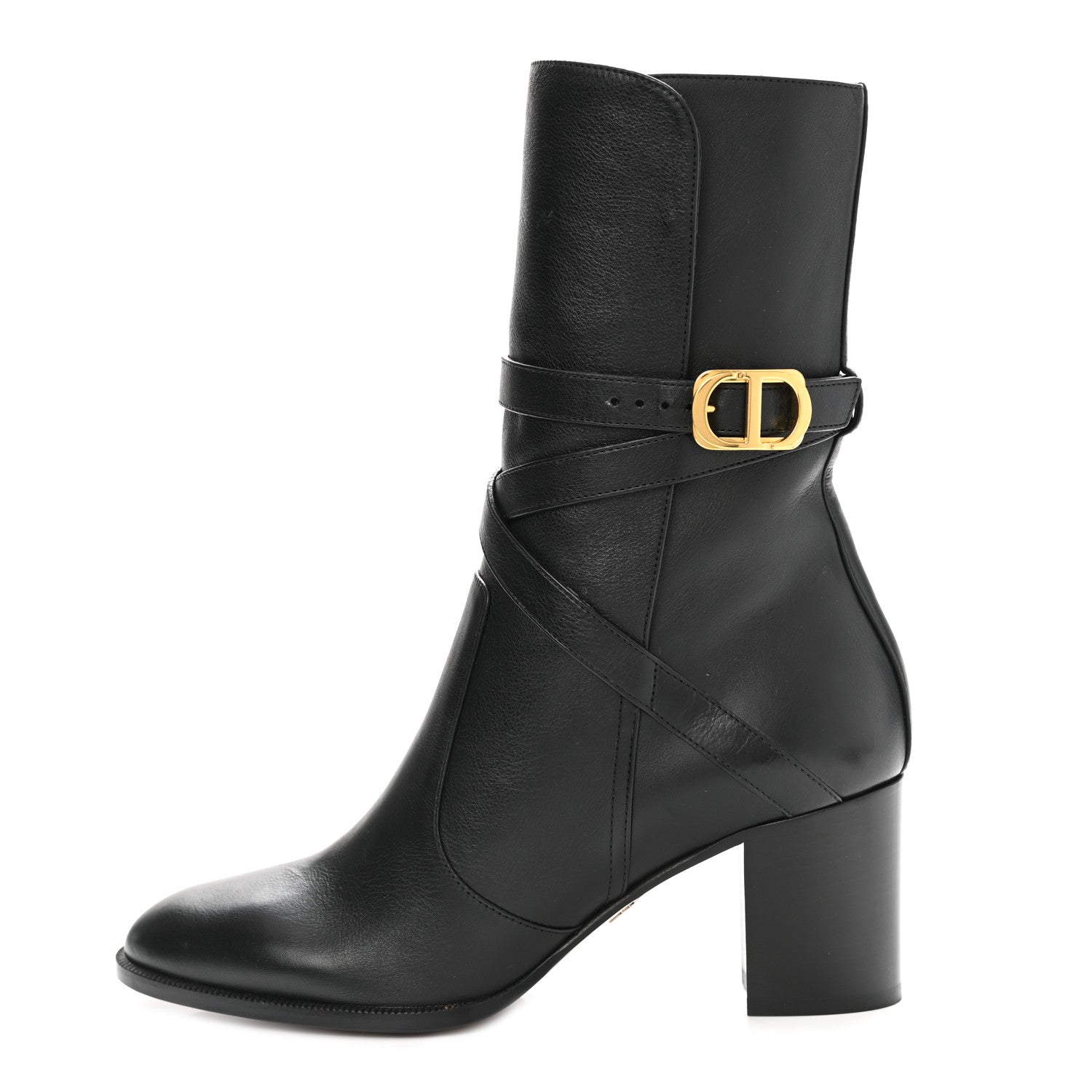 Christian Dior Soft Calfskin Empreinte Ankle Boot 36 Black 1 of 9