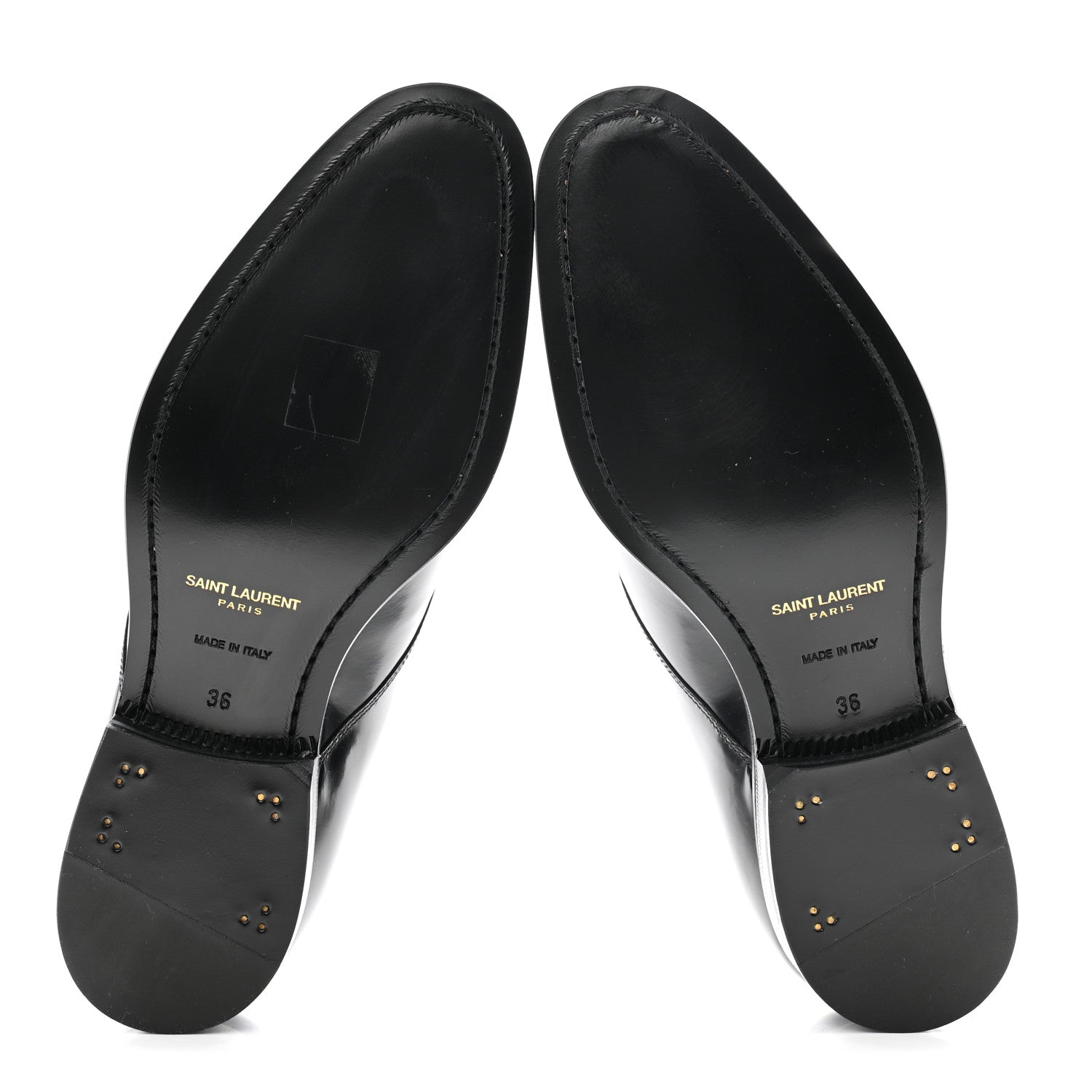 Saint Laurent Patent Calfskin Montaigne 25 Uniform 36 Black 6 of 9