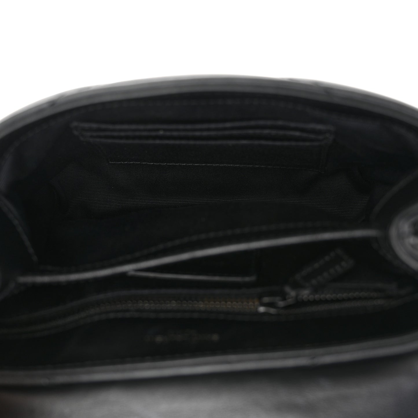 Calfskin Y Quilted Monogram Monochrome Toy Loulou Crossbody Bag Black