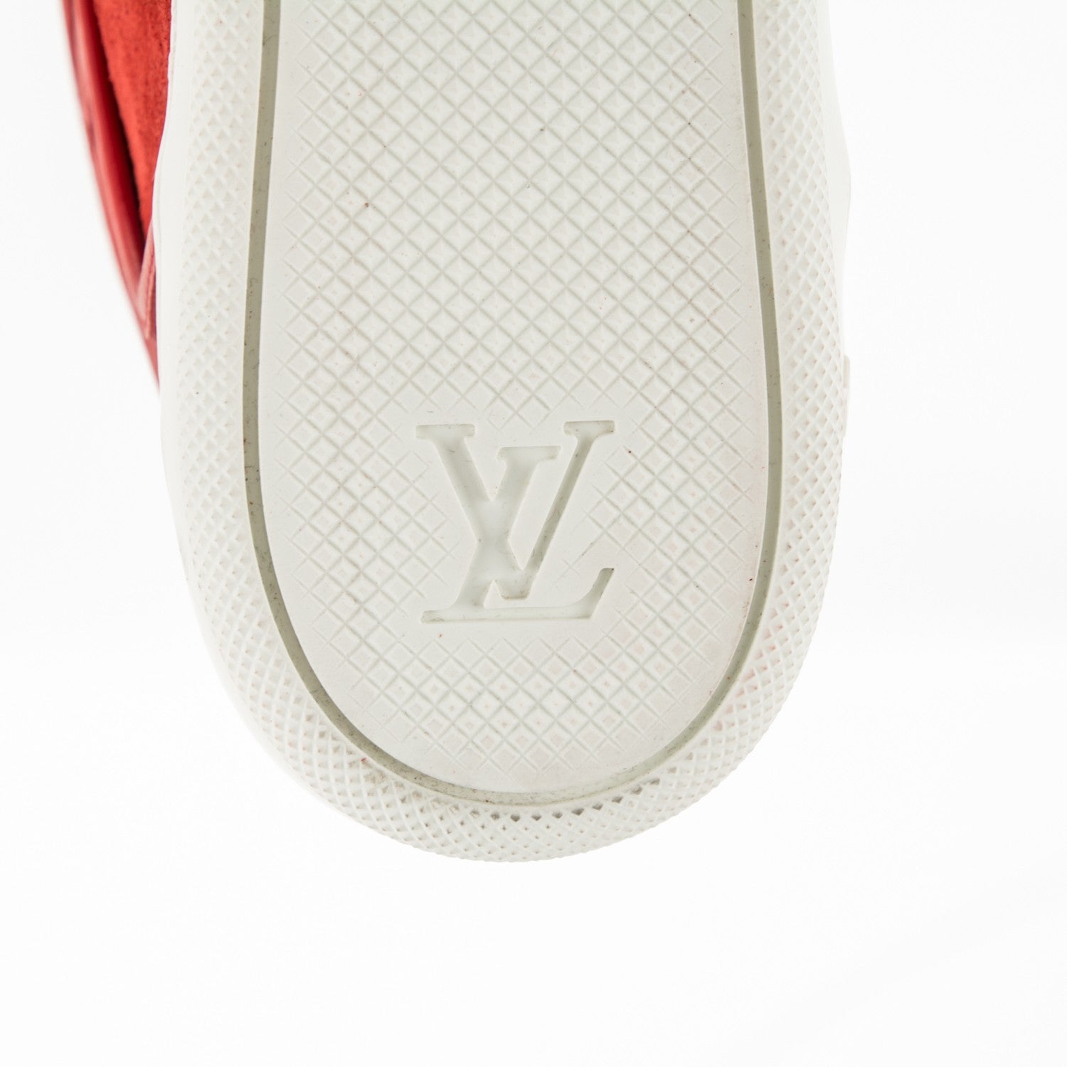 Louis Vuitton Calfskin Suede Postmark Wedge Sneakers 38 Rouge 6 of 8
