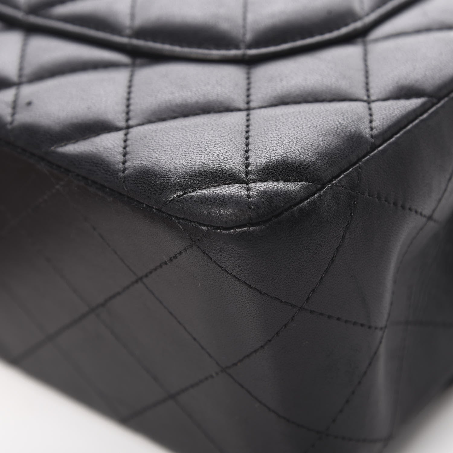 Chanel Lambskin Quilted Jumbo Double Flap Black 11 of 23