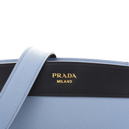 Prada Saffiano City Calfskin Esplanade Crossbody Bag Astrale Black 9 of 9