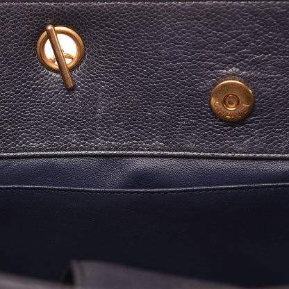 Chanel Crumpled Grained Calfskin Quilted Tote Blue 11 of 15