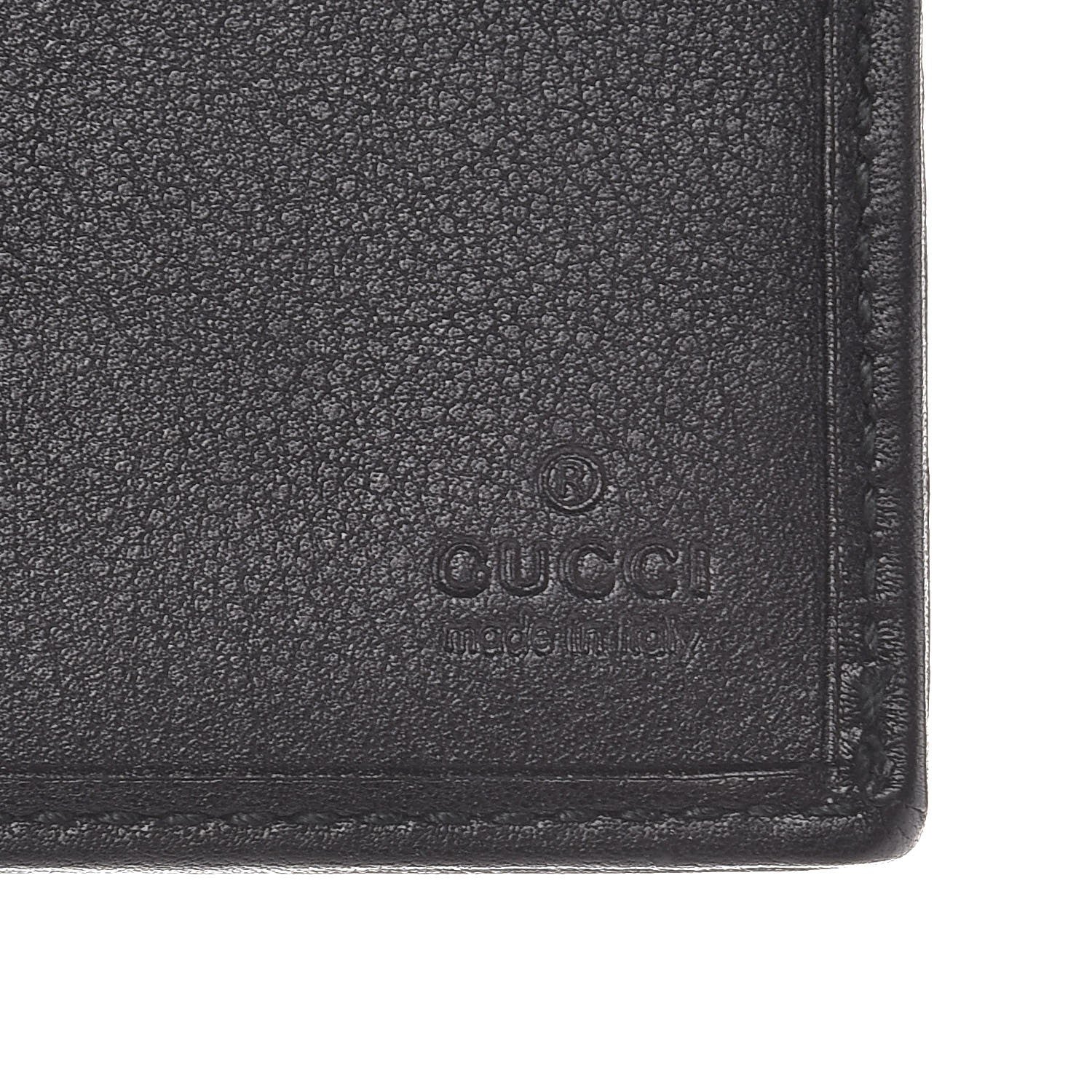 Gucci Guccissima Web Bi-Fold Wallet Black 6 of 8