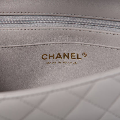Chanel Lambskin Quilted Mini Top Handle Rectangular Flap Grey 8 of 11