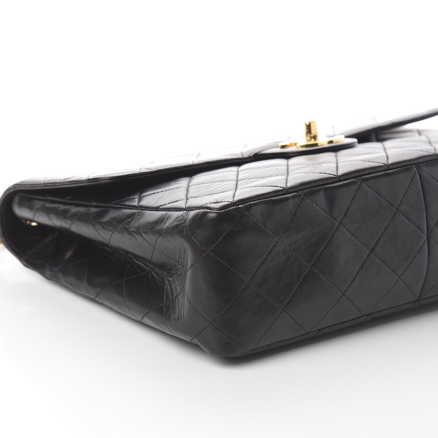 Chanel Lambskin Quilted Jumbo Single Flap Black 5 of 10