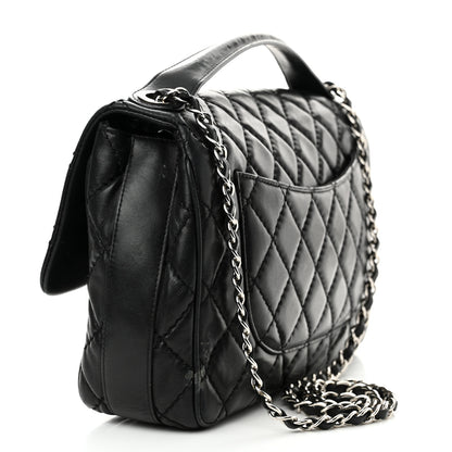 Chanel Lambskin Quilted Jumbo Easy Carry Flap Black 3 of 17