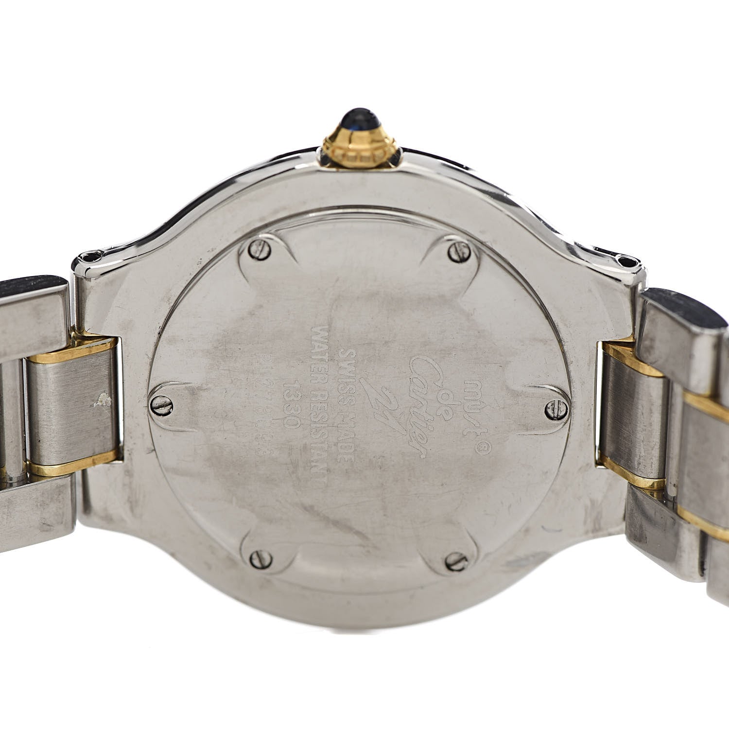 Cartier Stainless Steel 18K Yellow Gold 31mm Must De 21 Quartz Watch 5 of 9