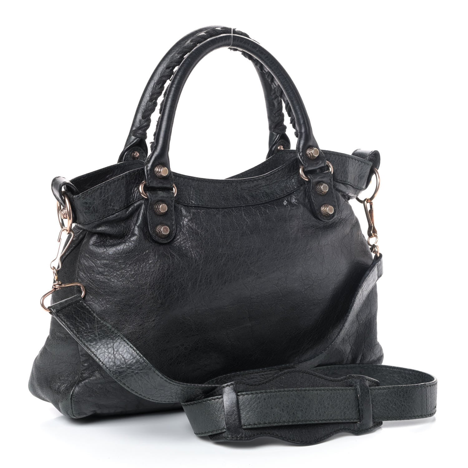 Balenciaga Agneau Giant 12 Rose Gold Hardware Town Black 2 of 13