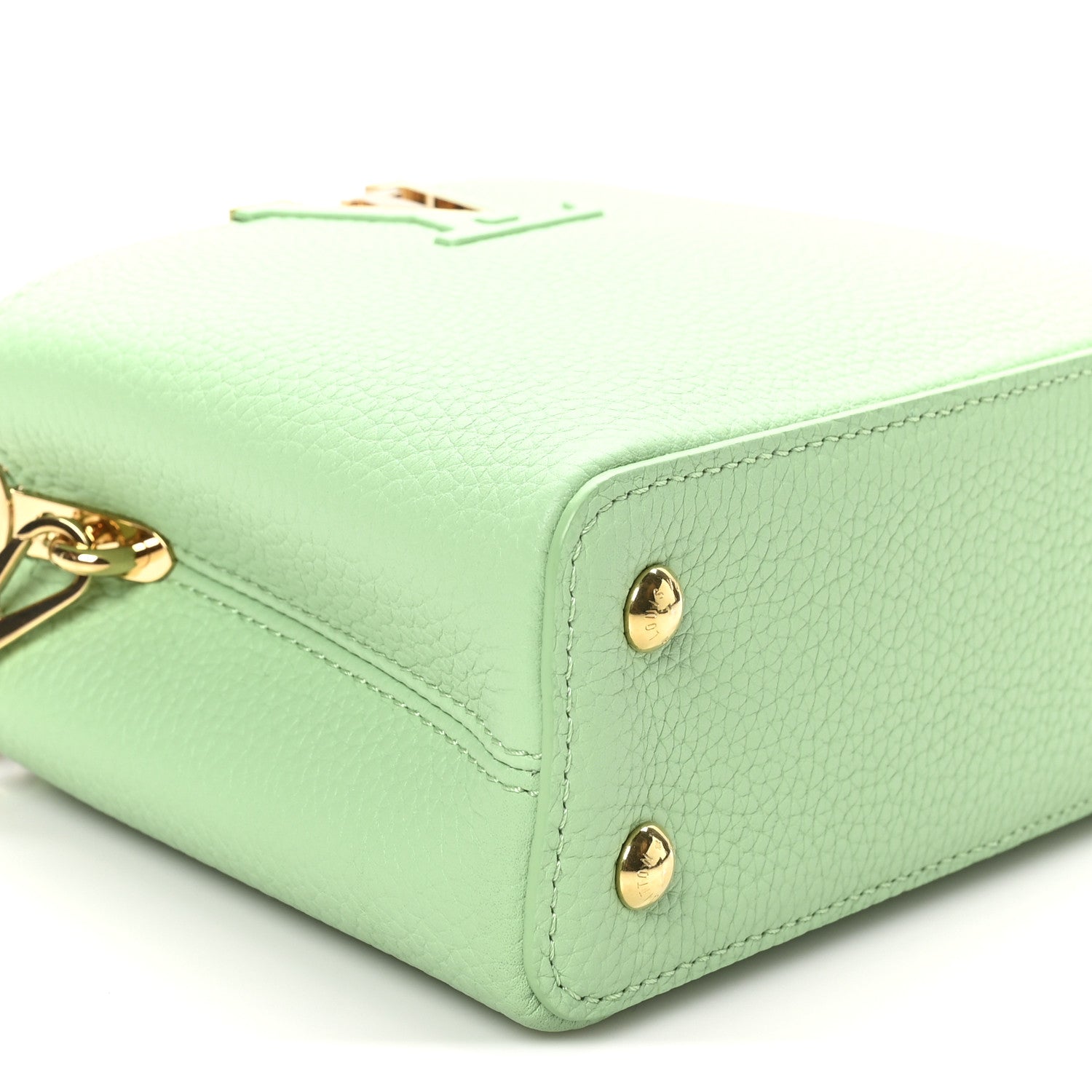 Louis Vuitton Taurillon Mini Capucines Vert Pomme 8 of 9