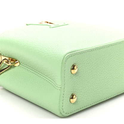 Louis Vuitton Taurillon Mini Capucines Vert Pomme 8 of 9