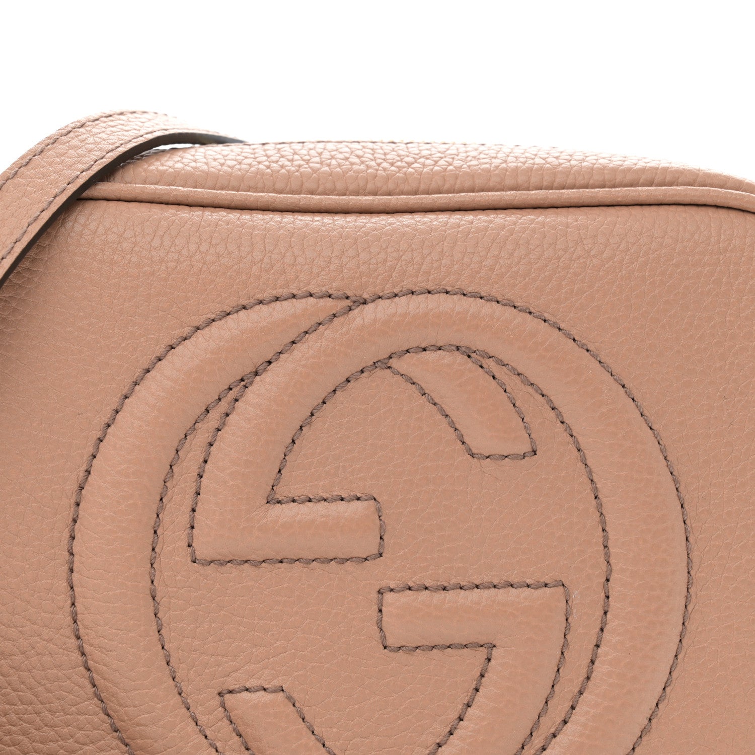 Gucci Pebbled Calfskin Small Soho Disco Bag Camelia 8 of 16