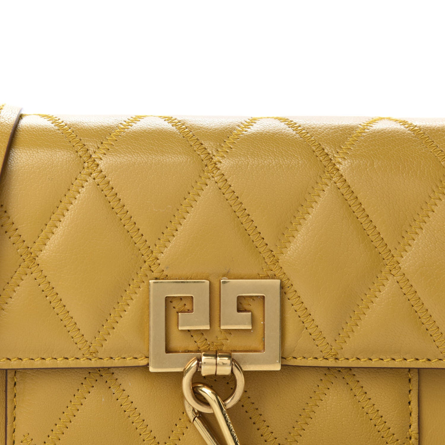 Givenchy Goatskin Quilted GV3 Mini Pocket Convertible Bag Golden 9 of 9