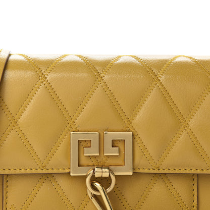 Givenchy Goatskin Quilted GV3 Mini Pocket Convertible Bag Golden 9 of 9