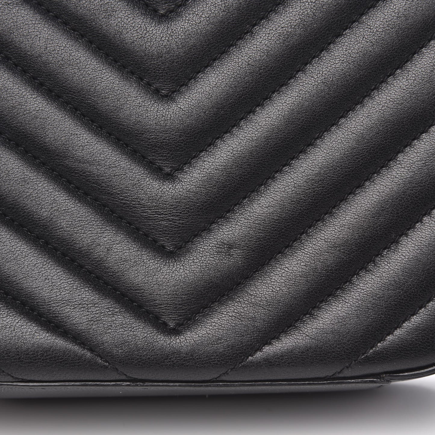 Lambskin Chevron Small Classic Monogram Camera Bag Nero Black