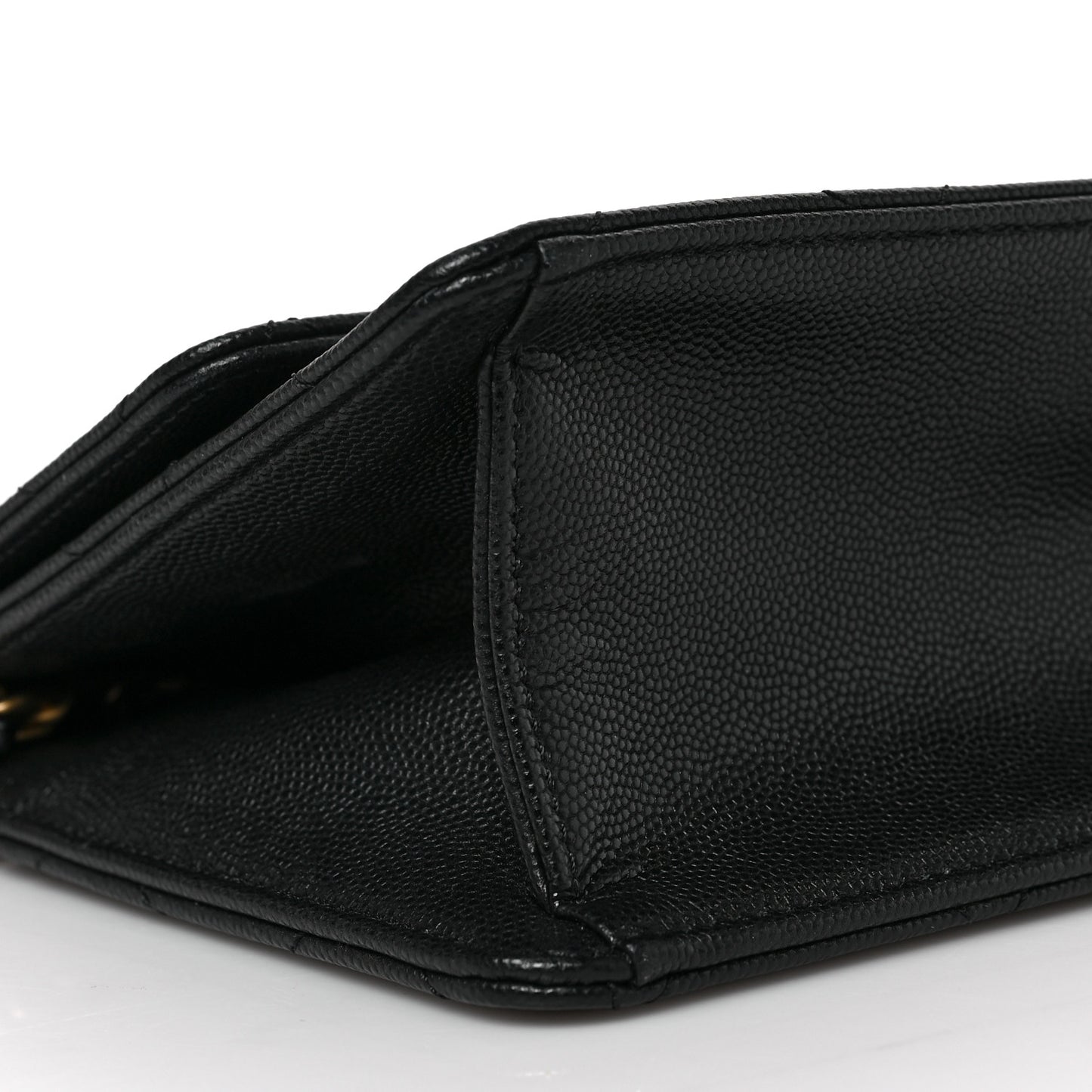 Caviar Quilted Small Chain Frame Flap Black