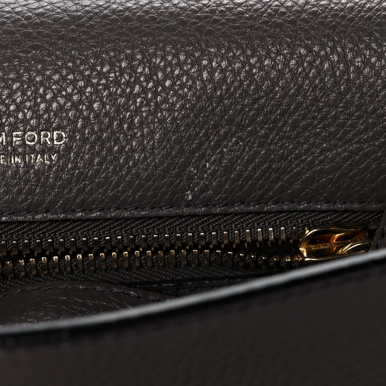 Tom Ford Grained Calfskin Soft Jennifer Saddle Bag Graphite 12 of 13