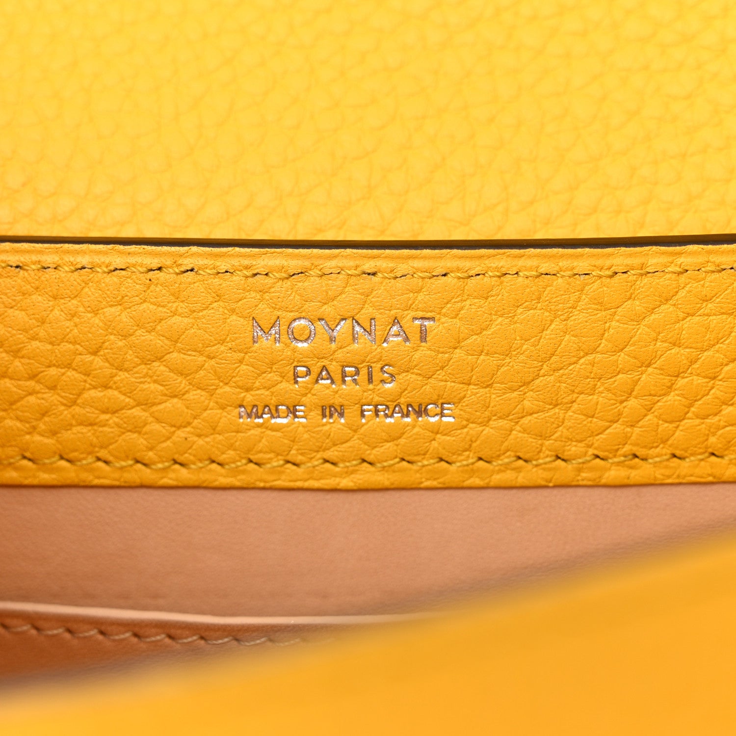 Moynat Taurillon Blush Rejane BB Saffron Yellow 6 of 11