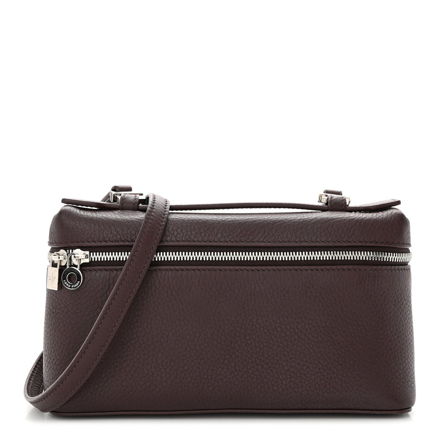 Grained Calfskin L19 Extra Pocket Pouch Plum