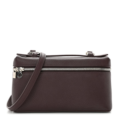 Loro Piana Grained Calfskin L19 Extra Pocket Pouch Plum 1 of 9