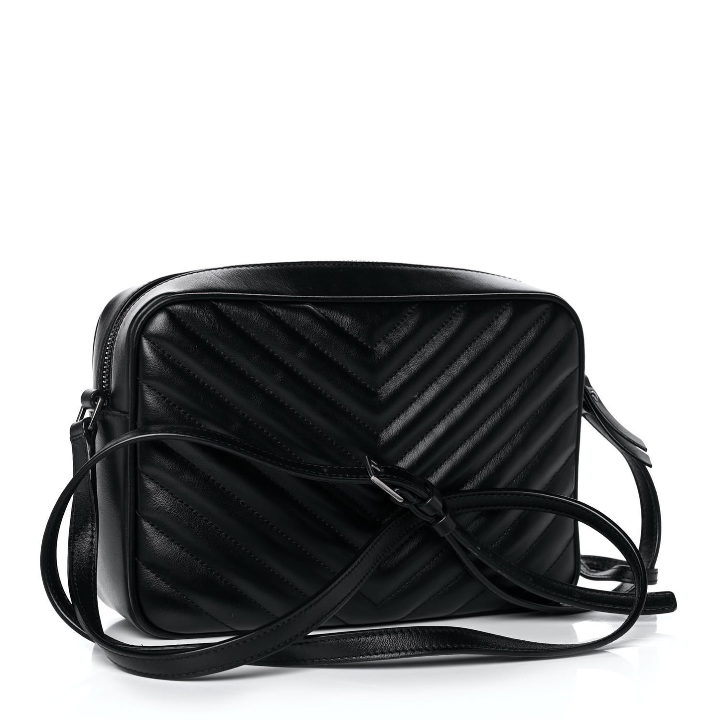 Calfskin Matelasse Monogram Lou Camera Bag Black