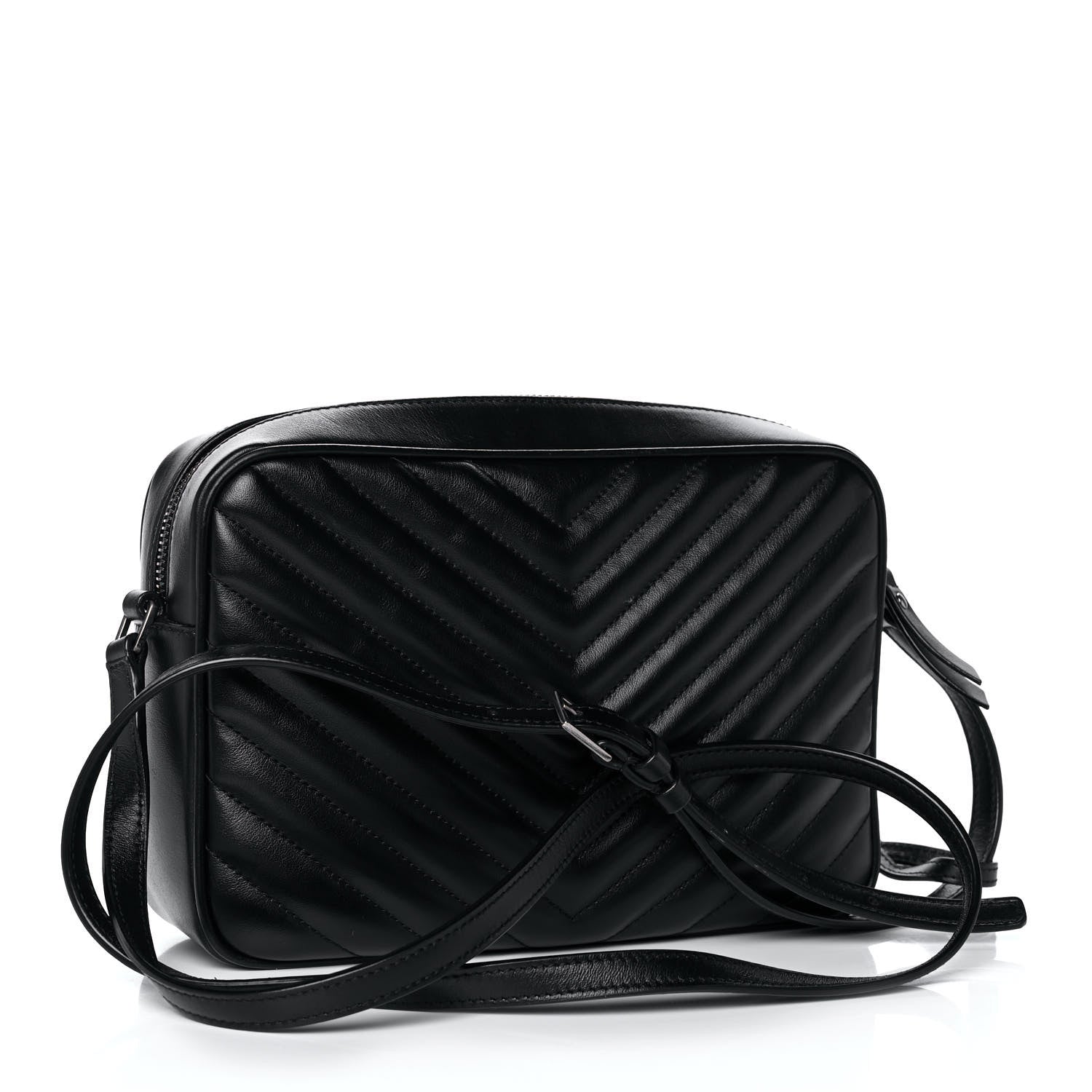 Saint Laurent Calfskin Matelasse Monogram Lou Camera Bag Black 3 of 18