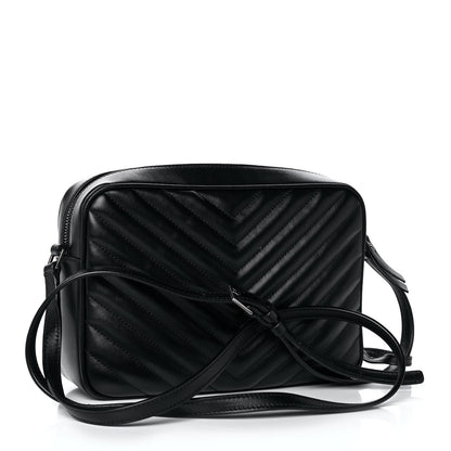 Saint Laurent Calfskin Matelasse Monogram Lou Camera Bag Black 3 of 18