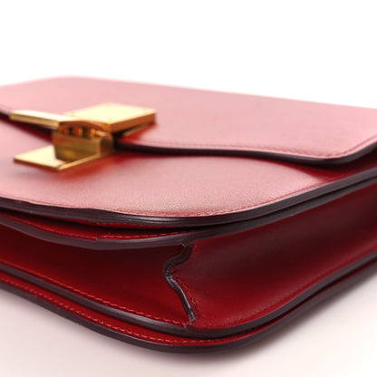 Celine Box Calfskin Medium Classic Box Flap Bag Red 9 of 10