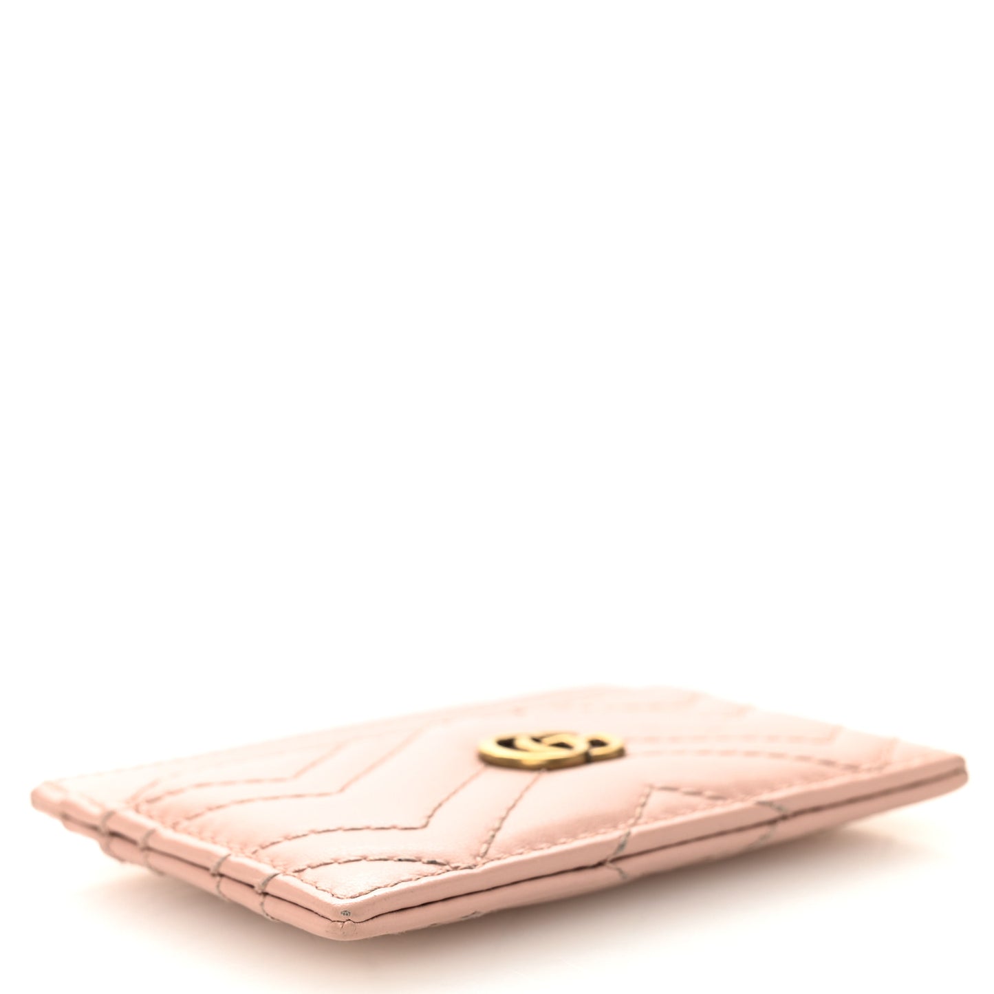 Calfskin Matelasse GG Marmont Card Holder Perfect Pink