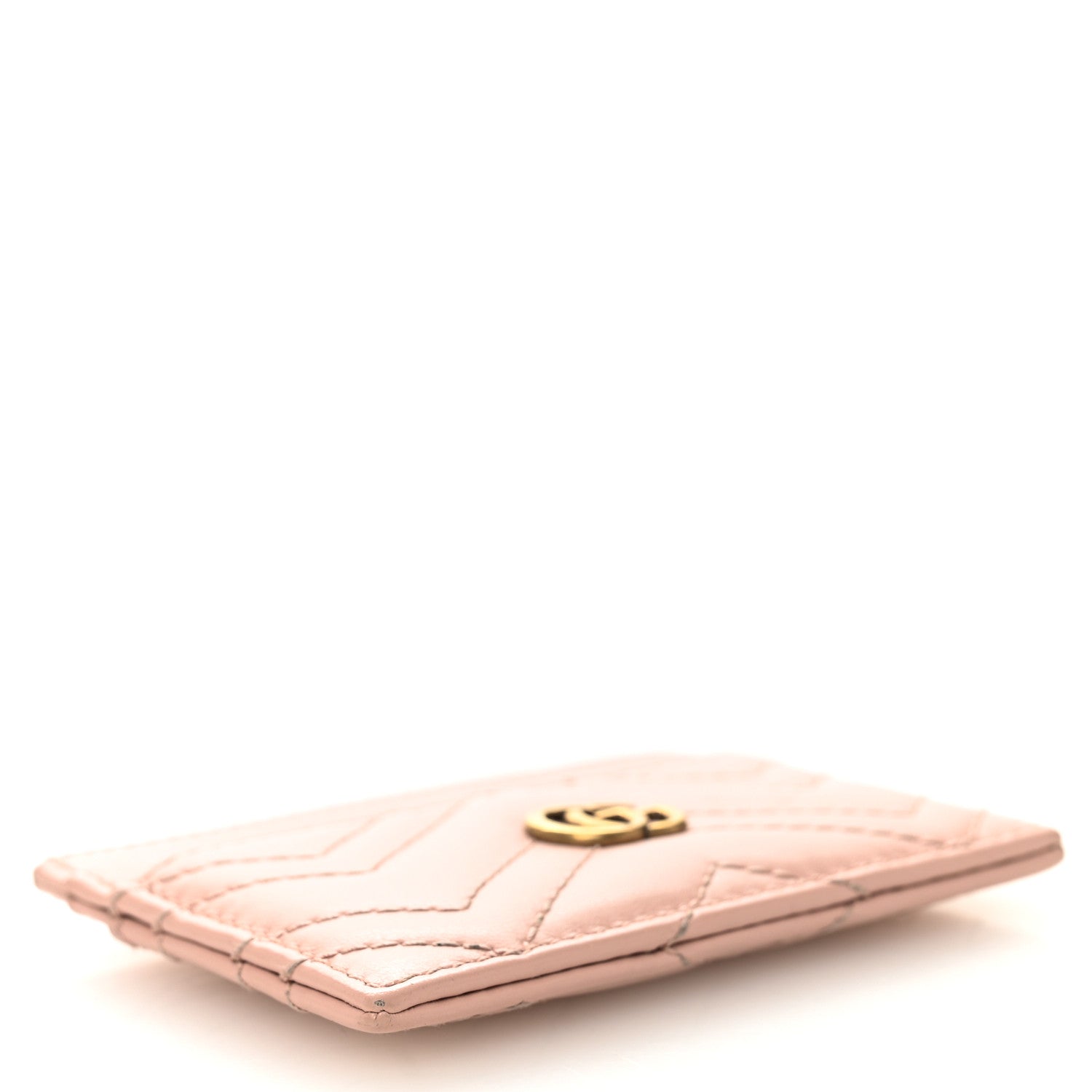 Gucci Calfskin Matelasse GG Marmont Card Holder Perfect Pink 4 of 6