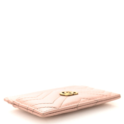 Gucci Calfskin Matelasse GG Marmont Card Holder Perfect Pink 4 of 6
