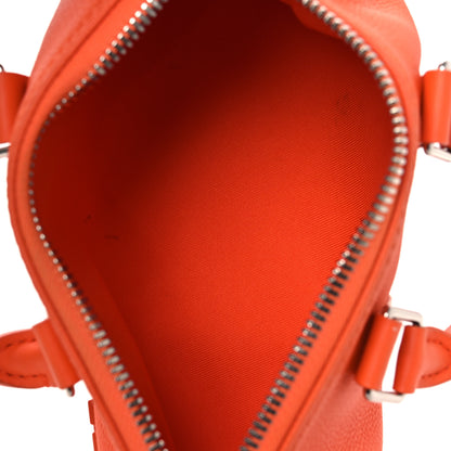 Louis Vuitton Grained Calfskin Aerogram Keepall XS Orange 5 of 13