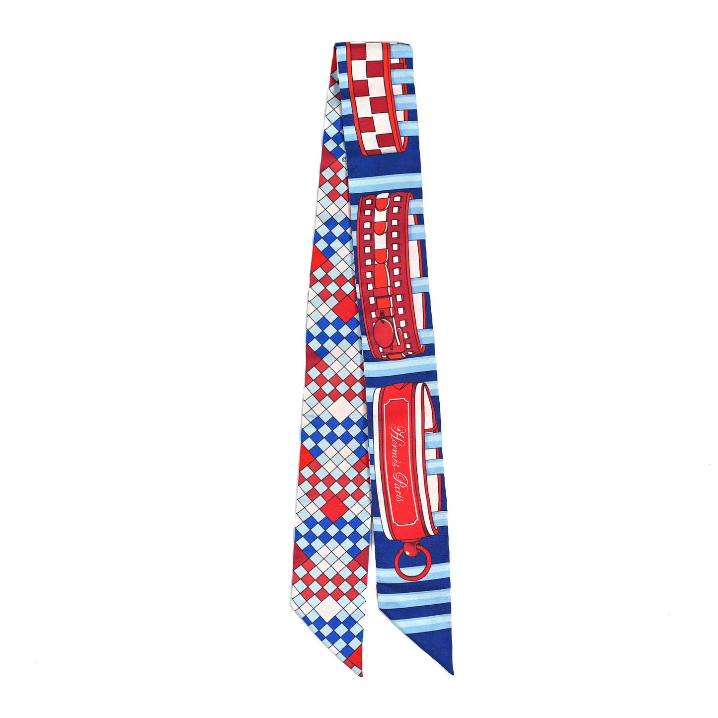 Silk Colliers de Chiens Remix Twilly Marine Rouge White
