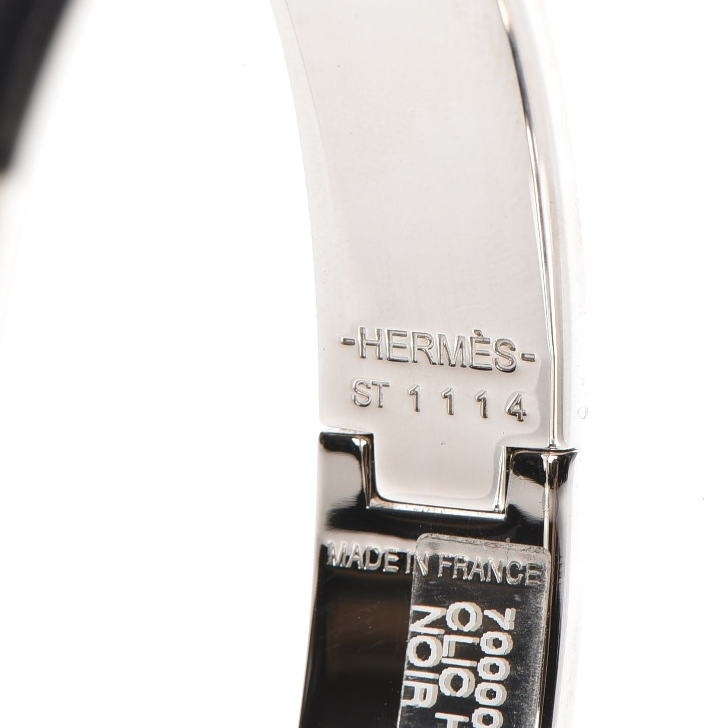 Enamel Narrow Clic Clac H Bracelet GM Black