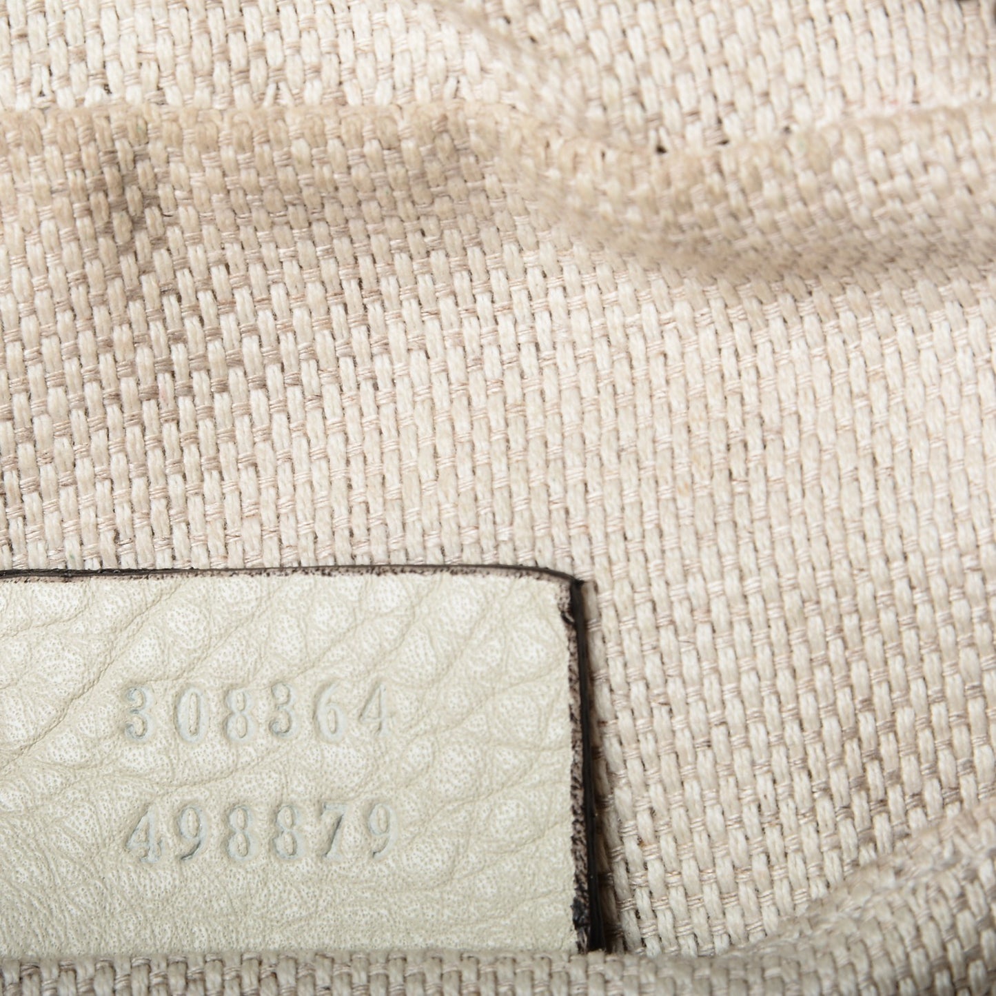 Pebbled Calfskin Small Soho Disco Bag Off White