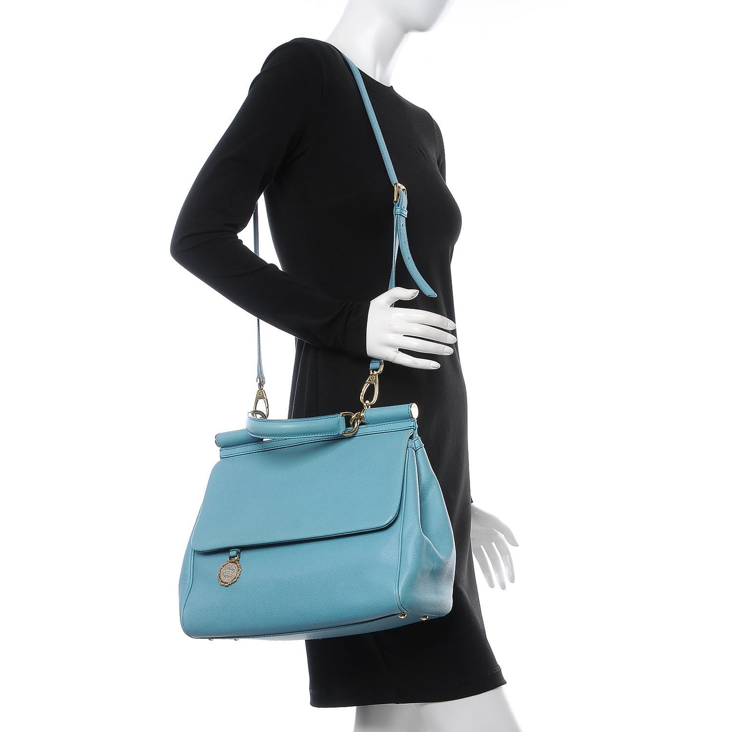 Dauphine Large Miss Sicily Satchel Light Blue