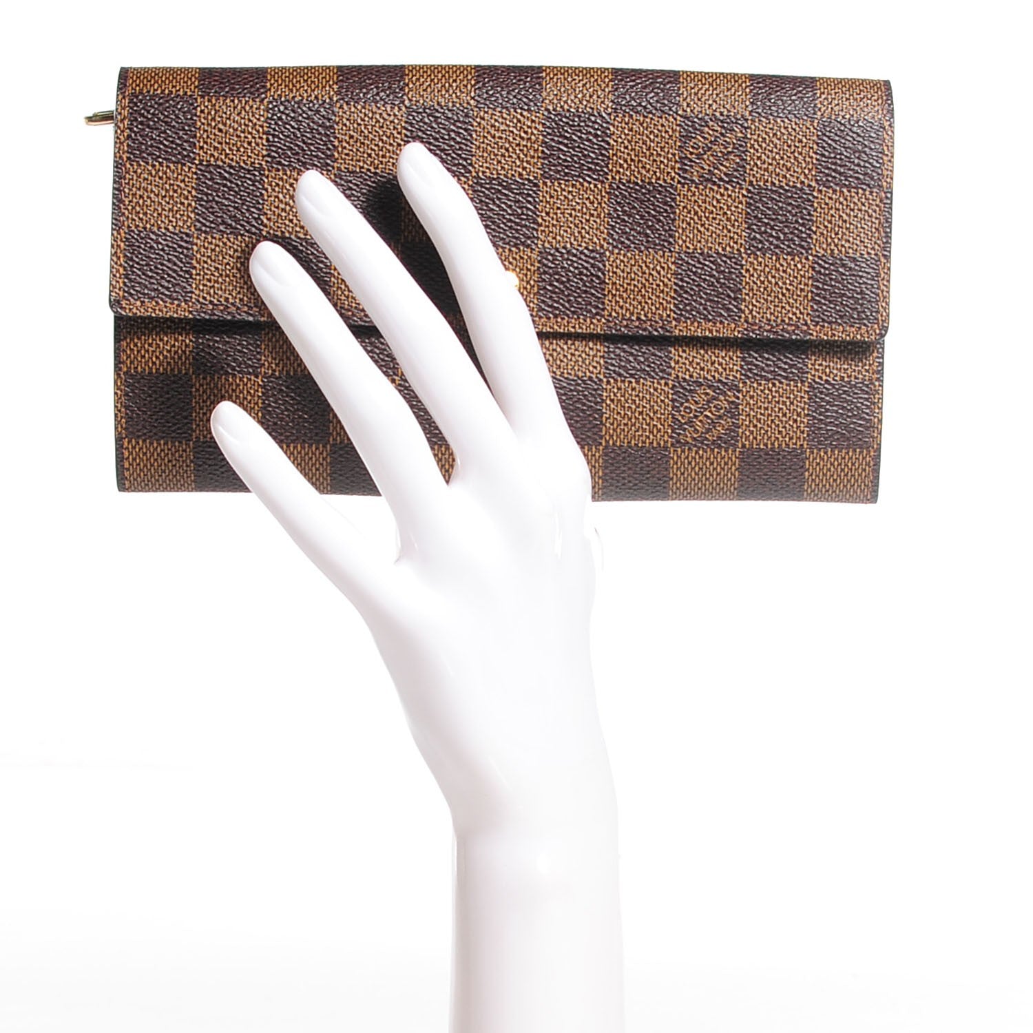Louis Vuitton Damier Ebene Sarah Wallet 2 of 7